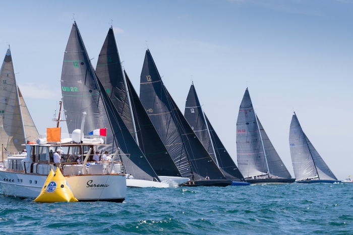 Start of the Modern Division on day four of the 2019 12 Metre World Championship. 