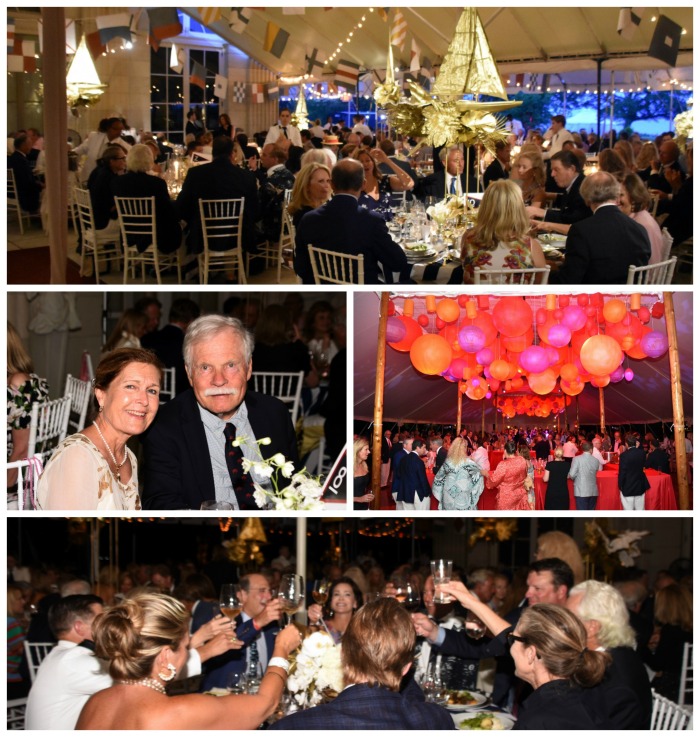 Ted Turner (with guest Carol Swift, second row left) joined the celebration at the 12 Metre Dinner Dance at the 2019 12 Metre Worlds (Photo Credit: SallyAnne Santos)