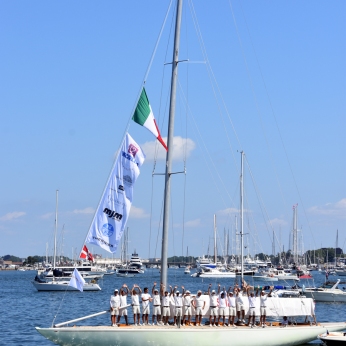 12mR Nyala, US-12 racing at the 2019 12mR World Championship at Newport, Rhode Island